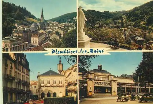 Postcard France Plombieres les bains casino multi view