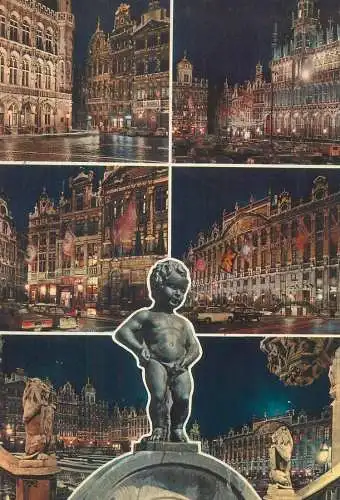 Postcard Belgium Bruxelles multi view