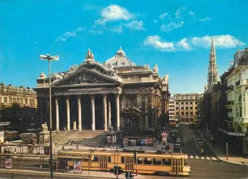 Postcard Belgium Bruxelles stock exchange