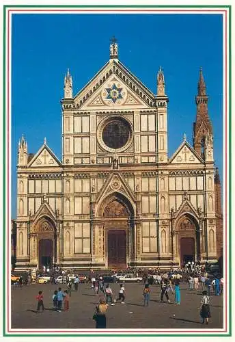Postcard Italy Toscana Florence chiesa di Santa Croce