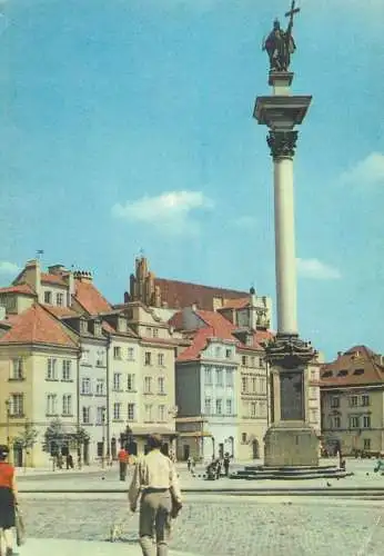 Postcard Poland Warszawa Zamkowy square 1967