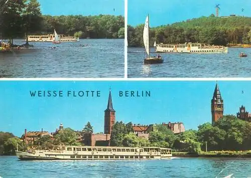 Postcard Germany Berlin multi view cruise ship