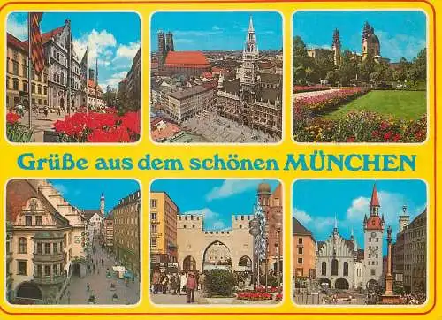 Postcard Germany Munchen multi view