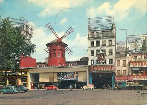 Postcard France Paris le Moulin Rouge