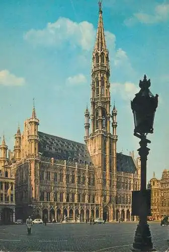 Postcard Belgium Bruxelles Grand Place hotel de ville 1984