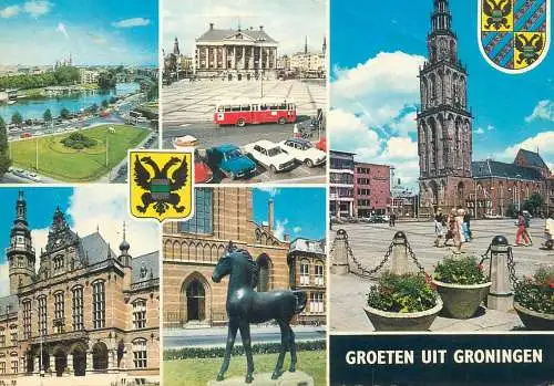 Postcard Netherland Groningen multi view