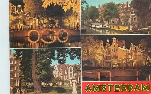 Postcard Netherland Holland Amsterdam multi view