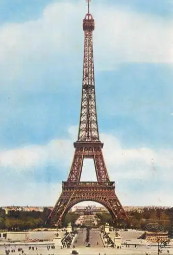 Postcard France Paris Tour Eiffel 1970