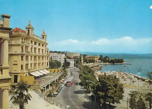 Postcard Croatia Opatija coast resort