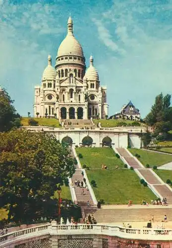 Postcard France Paris Sacre Coeur basilique 1978