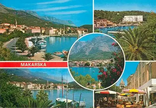 Postcard Croatia Makarska multi view