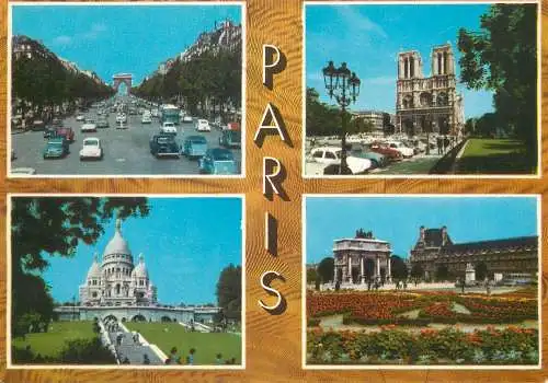 Postcard France Paris multi view 1964