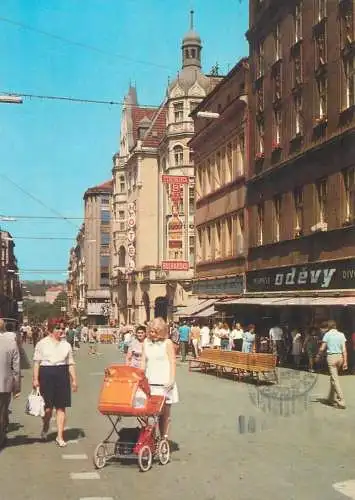 Postcard Czech republic Karlovy Vary red army avenue 1976