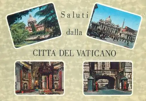 Postcard Italy Rome Vatican city multi view 1967