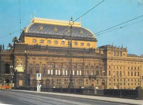 Postcard Czech Republic Prague national theatre