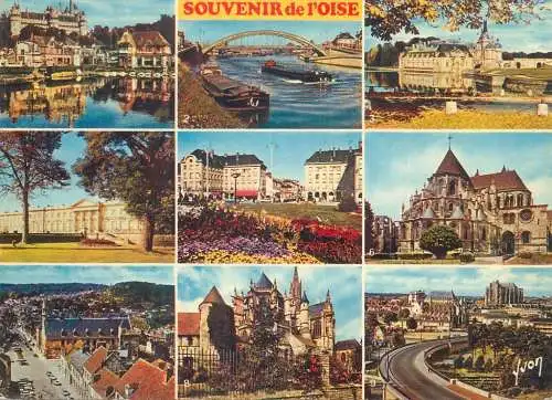 Postcard France souvenir de l;Oise multi view