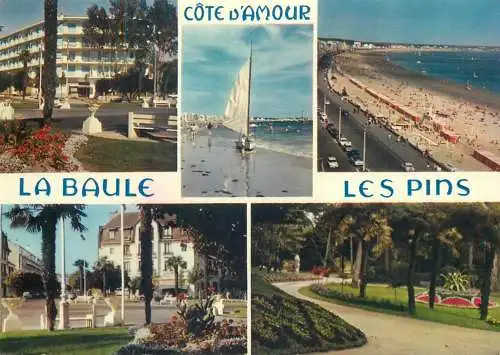 Postcard France Bretagne multi view 1977 La Baule les pins Loire Atlantique