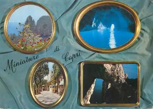 Postcard Italy Capri miniature souvenir 1969