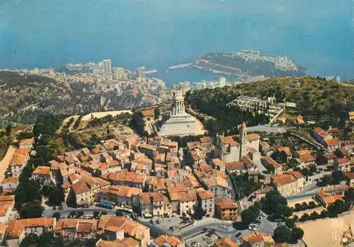 Postcard France Cote d'Azur La Turbie 1969 Monaco view