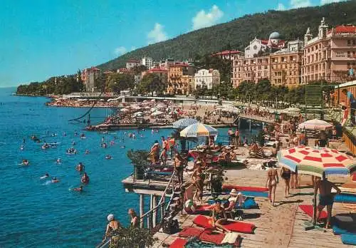 Postcard Croatia Opatija 1969 coastal scene