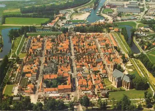 Postcard Netherland Groeten uit Elburg aerial view