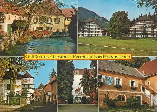 Postcard Austria Gresten multi view