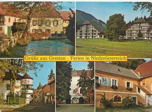 Postcard Austria Gresten multi view