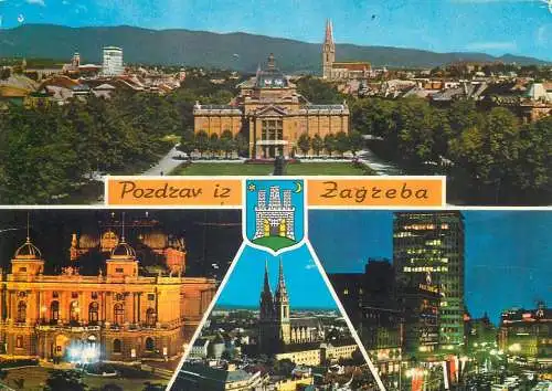 Postcard Croatia Zagreb multi view