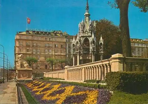 Postcard Switzerland Geneve Brunswick monument 1977