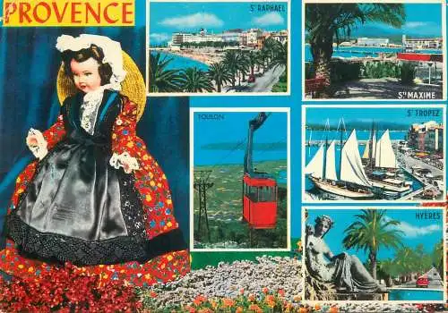 Postcard France Provence villes Maritimes teleferique sailboat