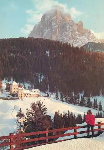 Postcard Italy Dolomiti Fischburg mit Langkofel 1974