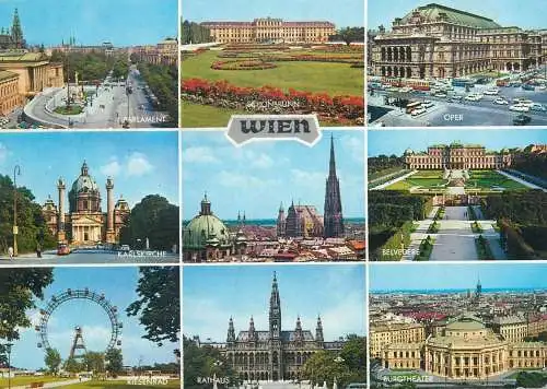 Postcard Austria Wien multi view 1998
