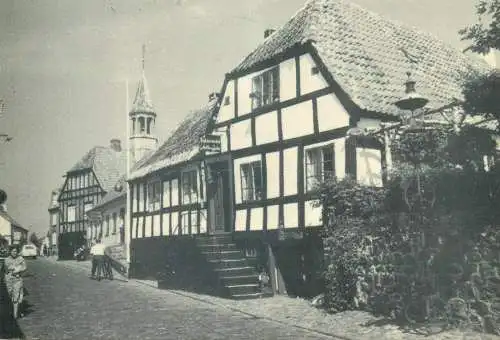 Postcard Denmark Ebeltoft typical house architecture