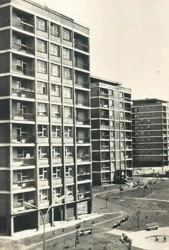 Postcard Poland Katowice Skyscrapers in the Julian Marchlewski housing estate