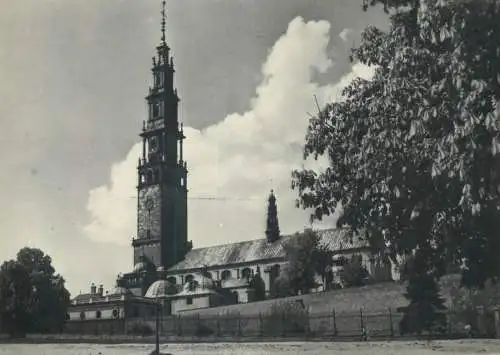 Postcard Poland Czestochowa church and monastery on Jasna Gora
