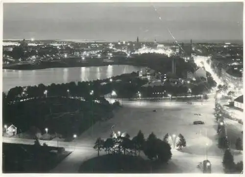 Post card Finland Helsinki nocturnal view