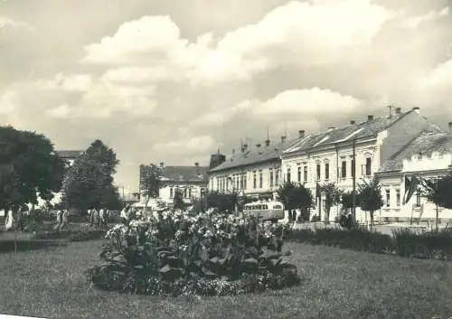 Post card Slovakia Safarikovo town square