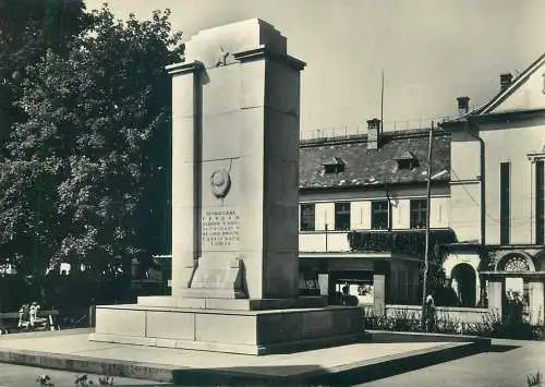 Post card Slovakia Safarikovo monument of the Soviet Army