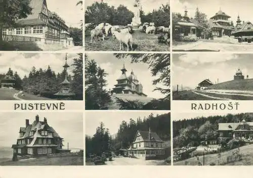 Postcard Czech Republic Pustevne Radhost multi view