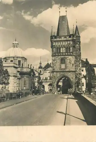 Postcard Czech Republic Prague Old Town Bridge Tower Gate