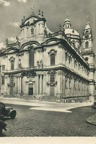 Postcard Czech Republic Prague St Nicholas Church typical architecture