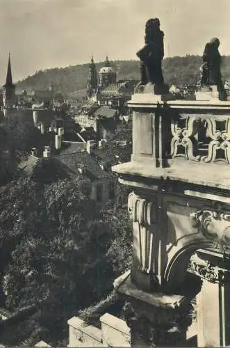 Postcard Czech Republic Prague St Nicholas' Church from Kolovrat Garden Terrace
