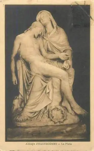 Religious Fine Arts Postcard Abbaye d'Hautecombe La Pieta sculpture