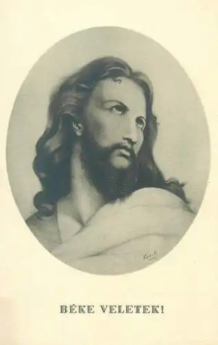 Religious Fine Arts Postcard Jesus painting detail view