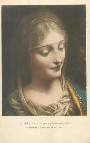 Religious Fine Arts Postcard Holy Virgin Bernardino Luini