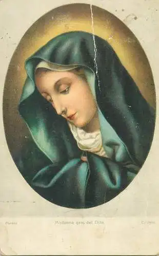 Religious Fine Arts Postcard Madonna Mater dolorosa Carlo Dolci painting