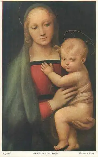 Religious Fine Arts Postcard Granduca Madonna Raphael painting
