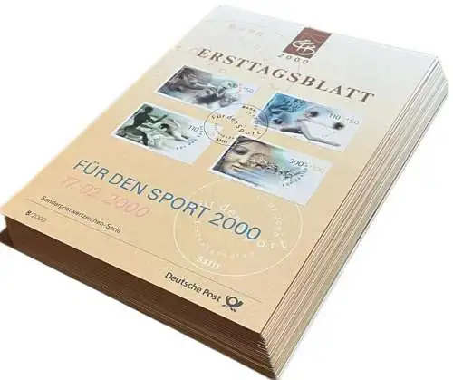 Germany Deutschland ETB Ersttagsblatt mix 50 First Day Sheets 1999-2000 all scanned