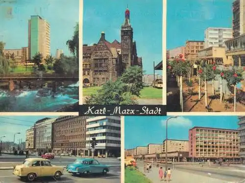 Postcard Germany Chemnitz Karl Marx stadt