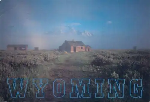 Postcard USA WY Wyoming farm scene 1998